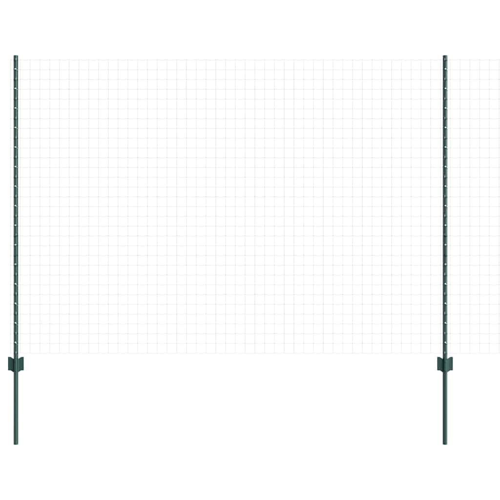 Zaunpfosten 10 pcs Grün 150 cm Stahl