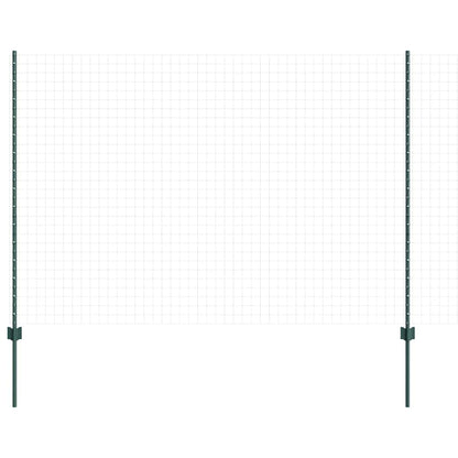 Zaunpfosten 10 pcs Grün 150 cm Stahl
