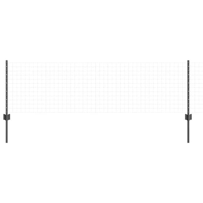 Zaunpfosten 11 pcs Grau 60 cm Stahl
