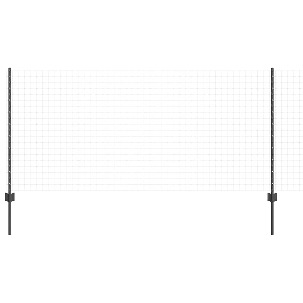 Zaunpfosten 22 pcs Grau 100 cm Stahl