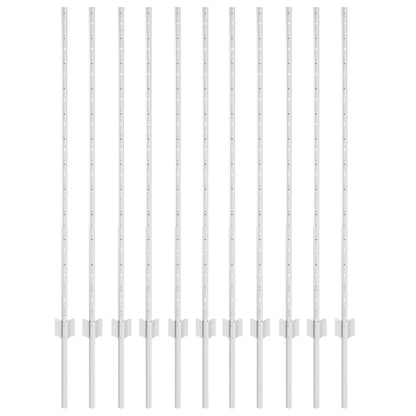 Zaunpfosten 22 pcs Silber 120 cm Verzinkter Stahl