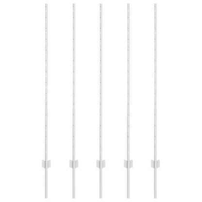 Zaunpfosten 10 pcs Silber 140 cm Verzinkter Stahl