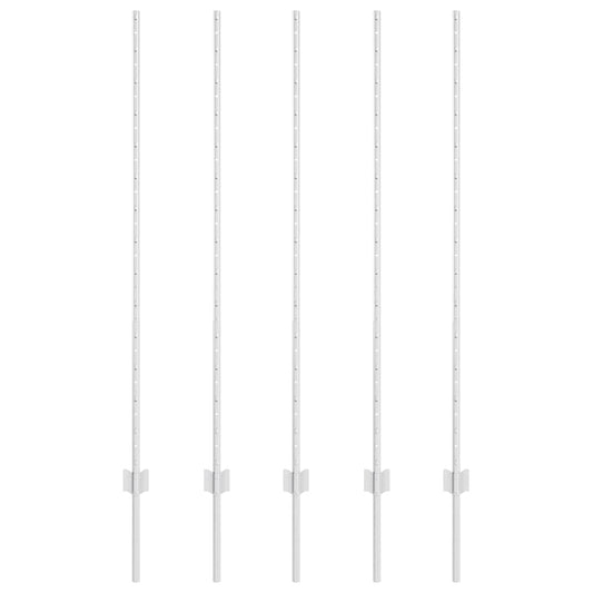 Zaunpfosten 10 pcs Silber 140 cm Verzinkter Stahl