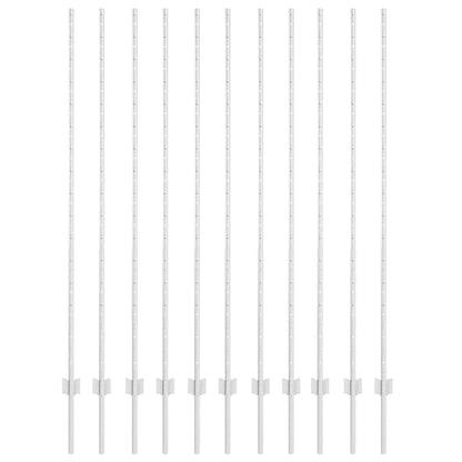 Zaunpfosten 22 pcs Silber 150 cm Verzinkter Stahl