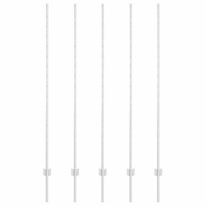Zaunpfosten 10 pcs Silber 160 cm Verzinkter Stahl