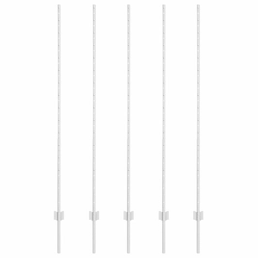Zaunpfosten 10 pcs Silber 160 cm Verzinkter Stahl