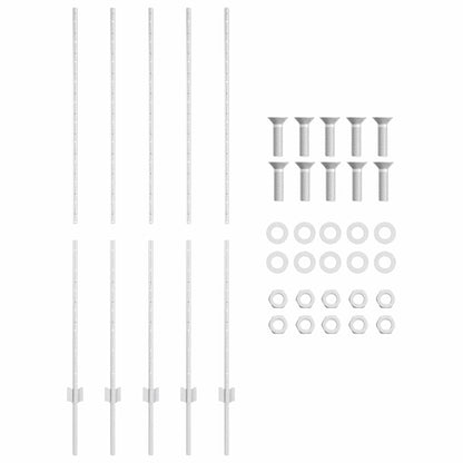 Zaunpfosten 10 pcs Silber 160 cm Verzinkter Stahl