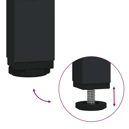 Wäschekorb 3 Fächer mit Ablage Braun Eichen-Optik