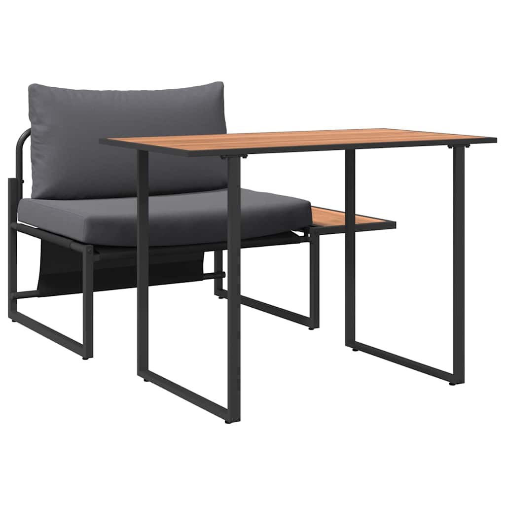 Garten Essgruppe 2 pcs Anthrazit Stahl