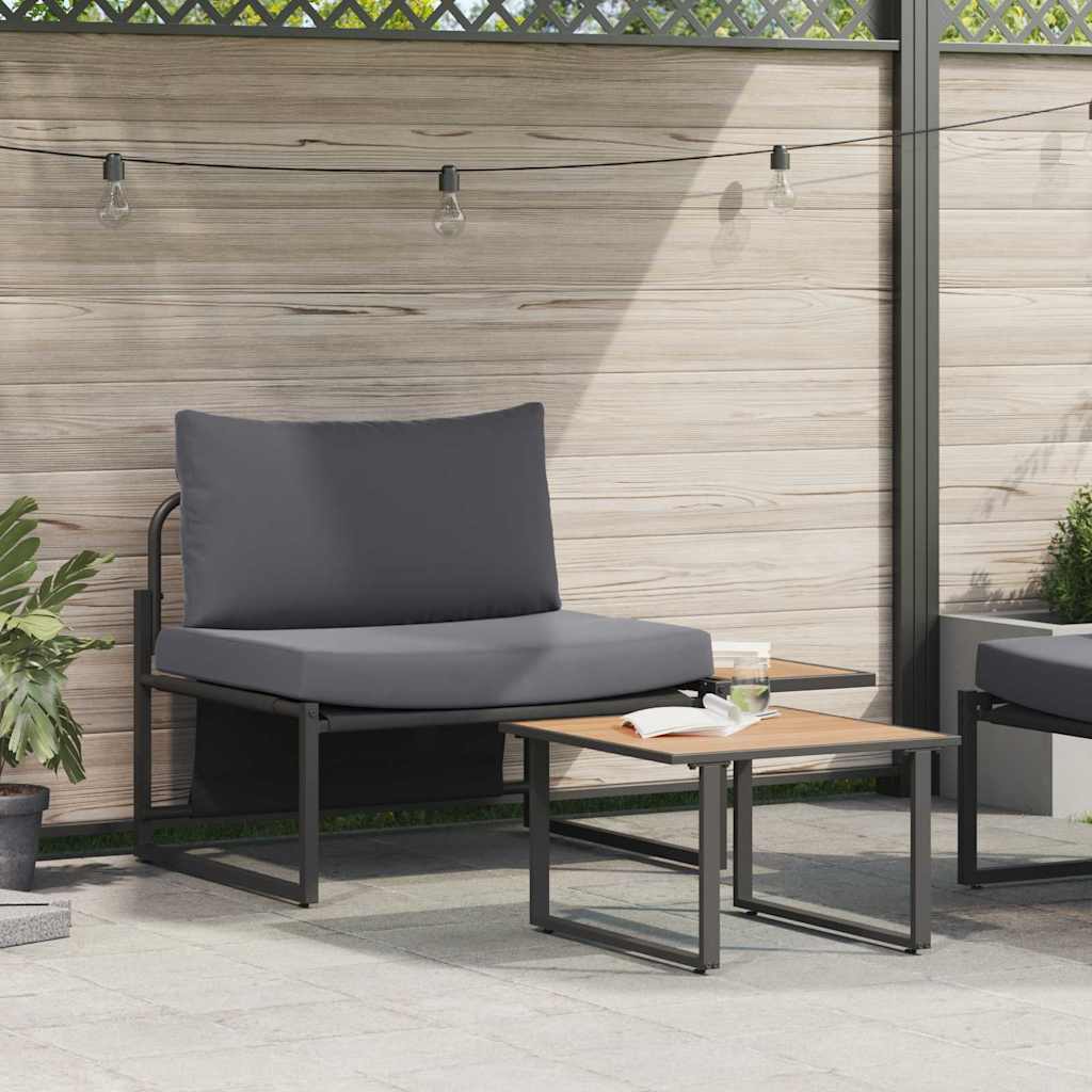 Garten-Sofa-Set 2 pcs Anthrazit Stahl