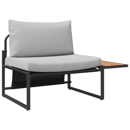 Garten-Sofa-Set 2 pcs Hellgrau Stahl