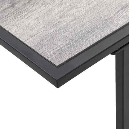 Gartentisch Grau 100 x 55 x 70 cm Stahl und DPC