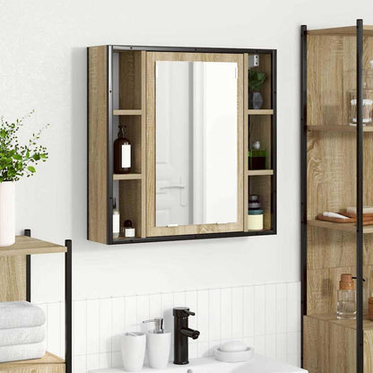 Badezimmer-Spiegelschrank Beige 60 x 16 x 60 cm Holzwerkstoff