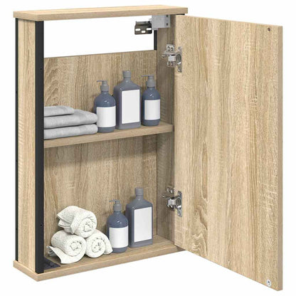 Badezimmer-Spiegelschrank Braun 42 x 12 x 60 cm Holzwerkstoff