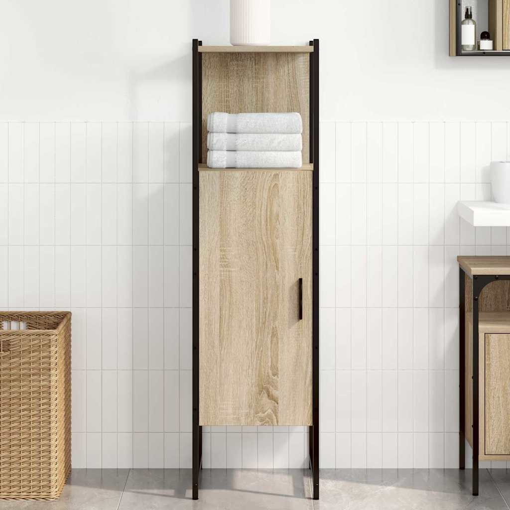 Badezimmerschrank Beige 33 x 33 x 120,5 cm Holzwerkstoff
