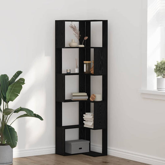 Eckregal Schwarze Eiche 50 x 50 x 179 cm Holzwerkstoff