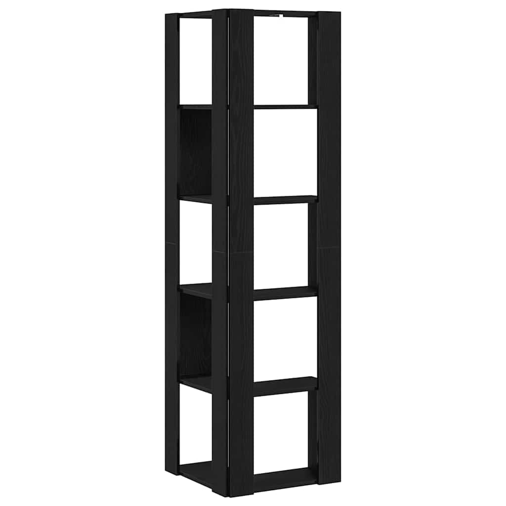 Eckregal Schwarz Eichen-Optik 50 x 50 x 179 cm Holzwerkstoff