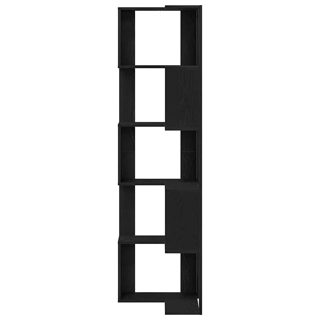 Eckregal Schwarz Eichen-Optik 50 x 50 x 179 cm Holzwerkstoff
