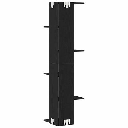 Eckregal Schwarze Eiche 36.5 x 36.5 x 140 cm Holzwerkstoff