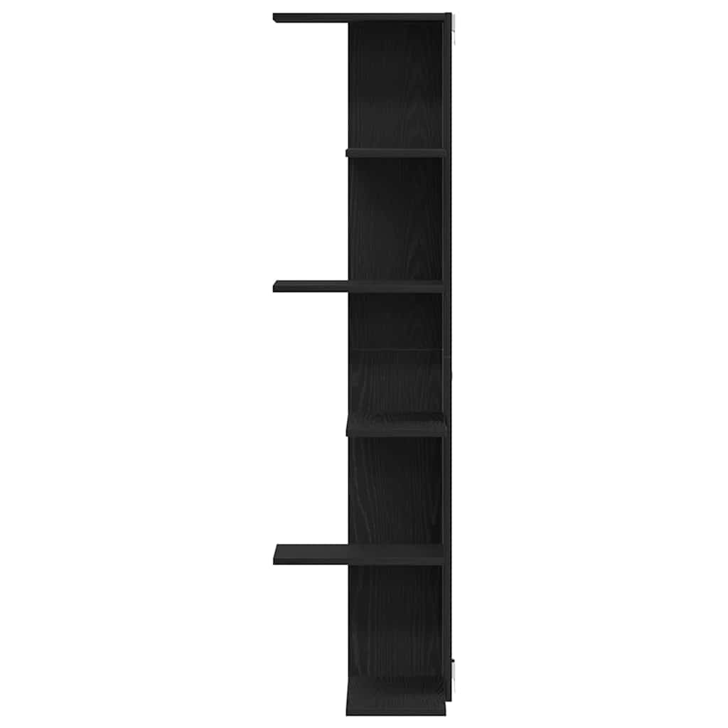Eckregal Schwarze Eiche 36.5 x 36.5 x 140 cm Holzwerkstoff