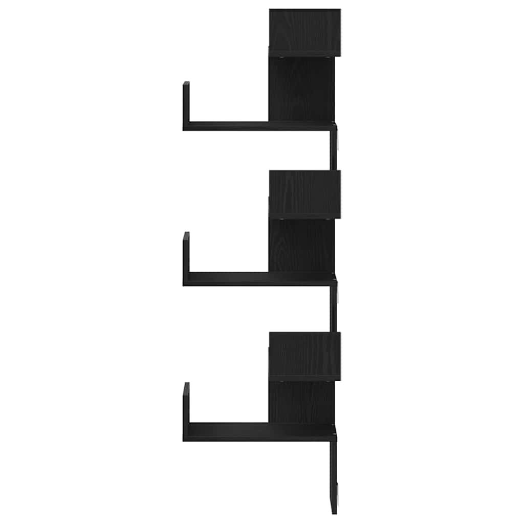 Wand-Eckregal Schwarze Eiche 45 x 45 x 147 cm Holzwerkstoff