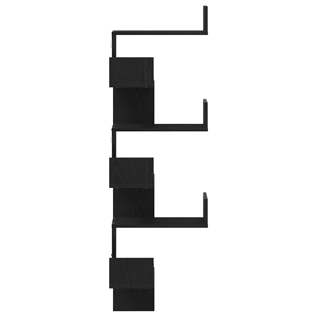 Wand-Eckregal Schwarze Eiche 45 x 45 x 147 cm Holzwerkstoff
