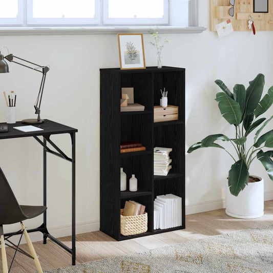 Regal Schwarze Eiche 50 x 25 x 105 cm Holzwerkstoff