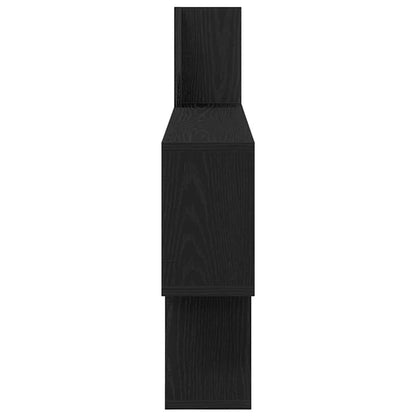 Wandregal Schwarz Eichen-Optik 100x15x70 cm Holzwerkstoff