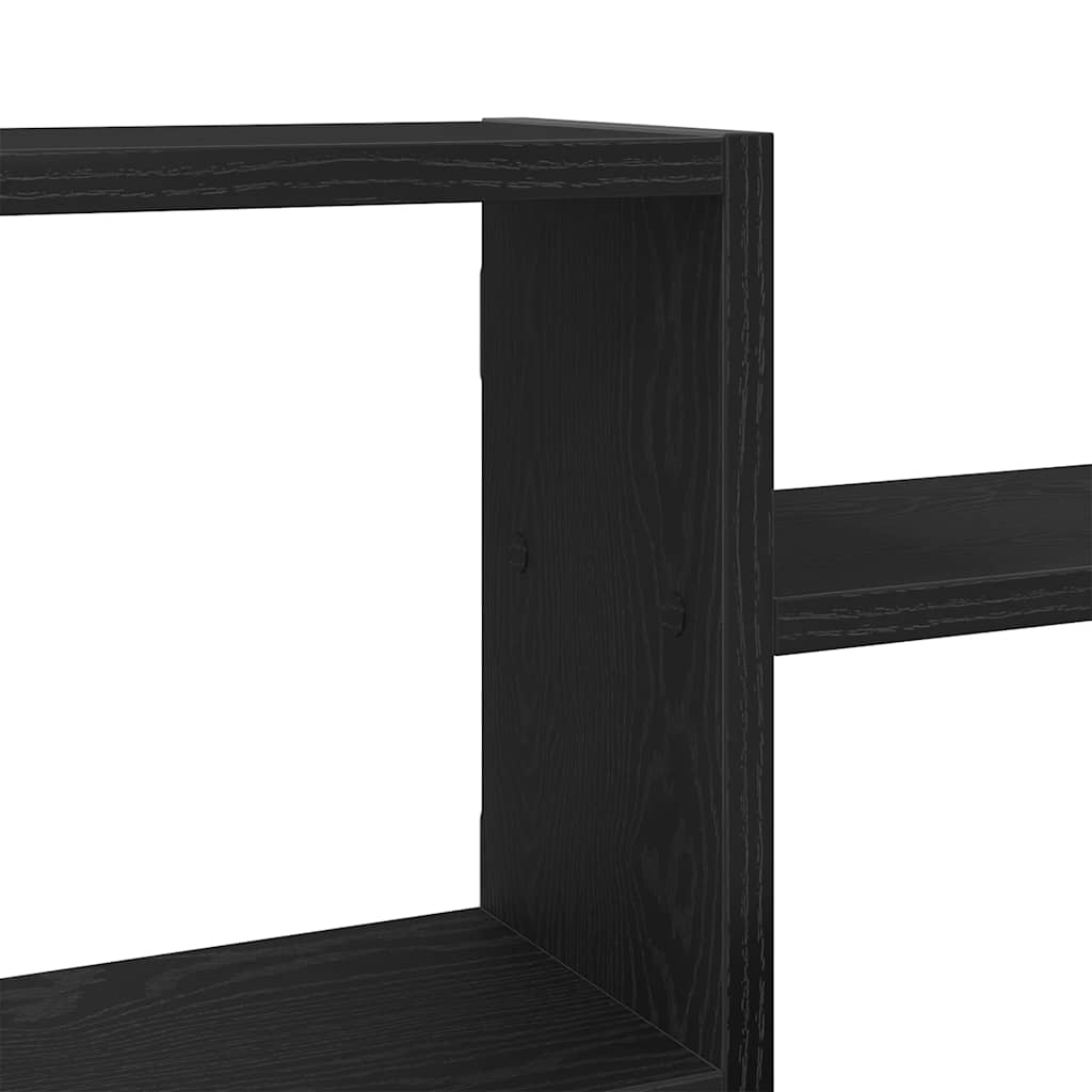 Wandregal Schwarz Eichen-Optik 104x15x49 cm Holzwerkstoff