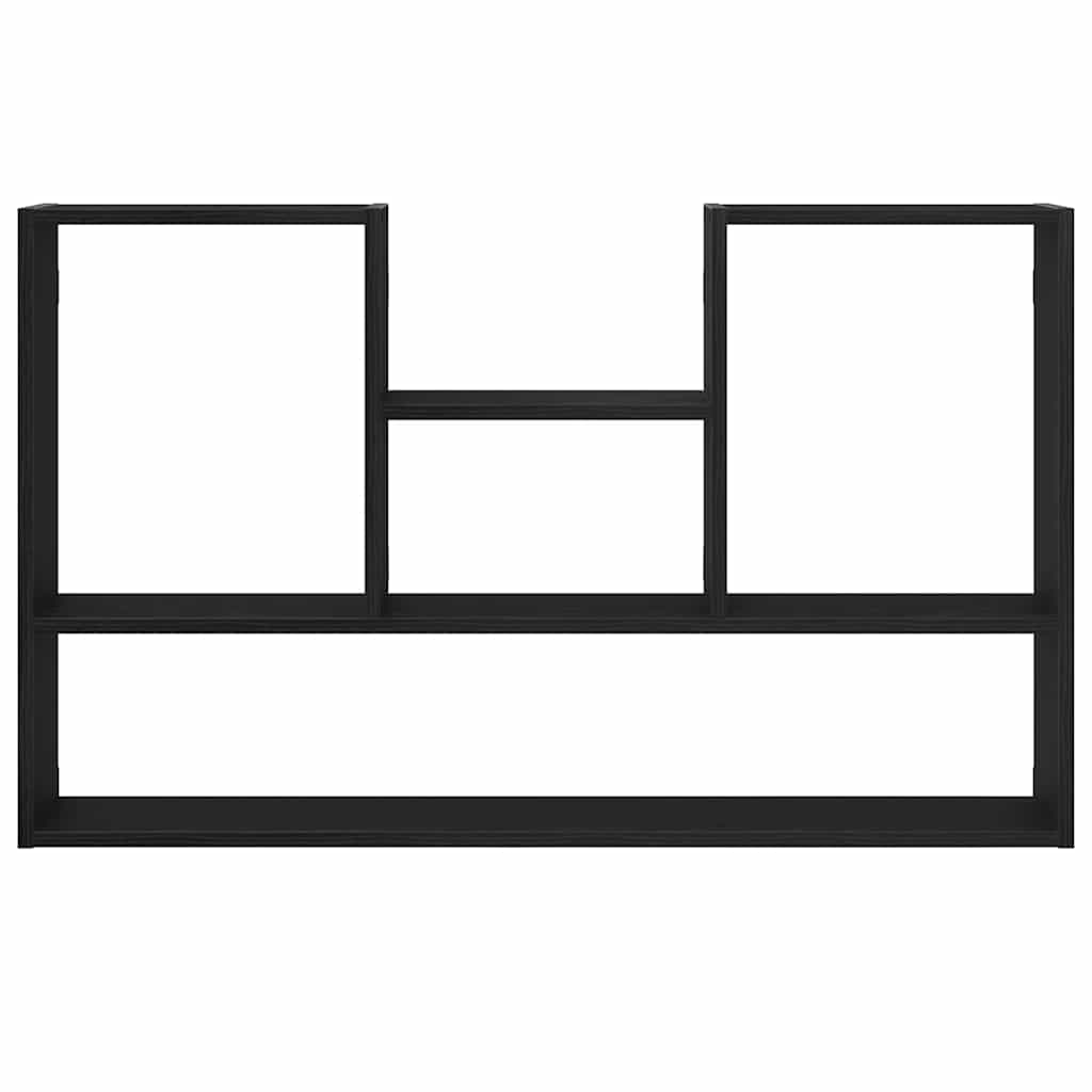 Wandregal Schwarz Eichen-Optik 99x15x60 cm Holzwerkstoff