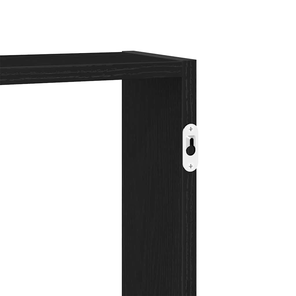 Wandregal Schwarz Eichen-Optik 99x15x60 cm Holzwerkstoff