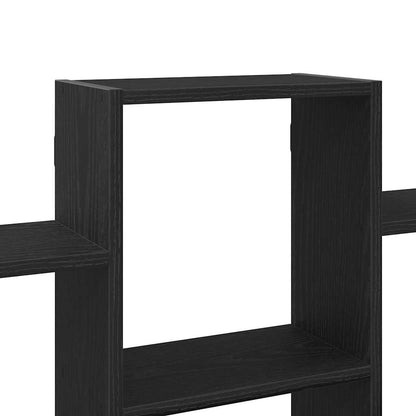 Wandregal Schwarz Eichen-Optik 159x18x66 cm Holzwerkstoff