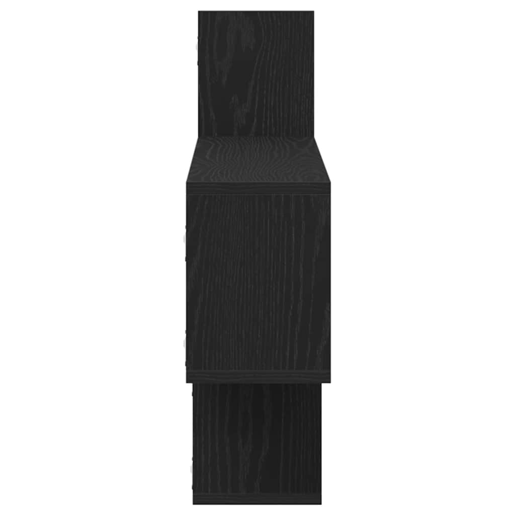 Wandregal Schwarz Eichen-Optik 167,5x18x68 cm Holzwerkstoff
