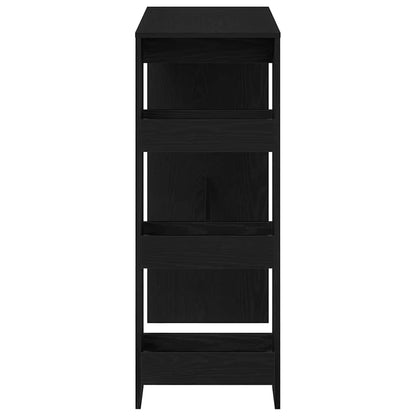 Bartisch mit Regal Schwarz Eichen-Optik 90x40x103,5 cm