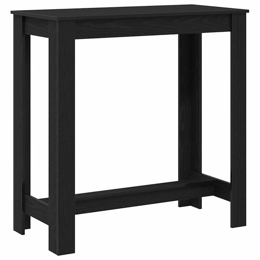 Bartisch Schwarz Eichen-Optik 102 x 50 x 103,5 cm Holzwerkstoff