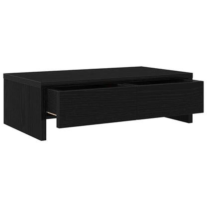 Monitorständer mit Schubladen Schwarz Eichen-Optik 50x27x15 cm