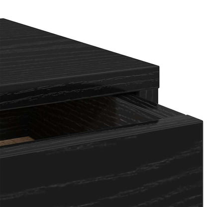 Monitorständer mit Schubladen Schwarz Eichen-Optik 50x27x15 cm