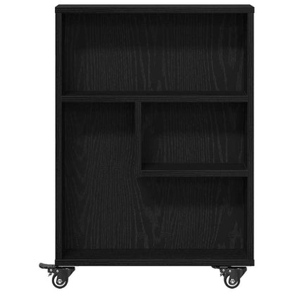 Schmaler Aufbewahrungstrolley Schwarze Eiche 48 x 13 x 68 cm