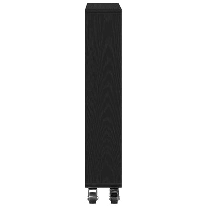 Schmaler Aufbewahrungstrolley Schwarze Eiche 48 x 13 x 68 cm
