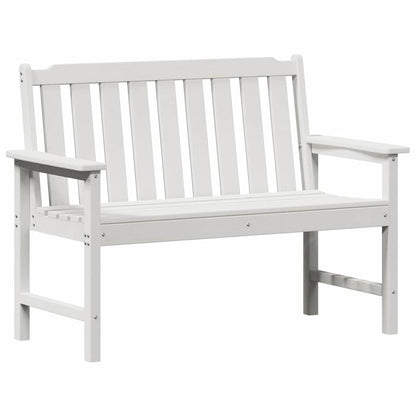 Gartenbank mit Kissen Weiß 120 x 59 x 88cm Plastik