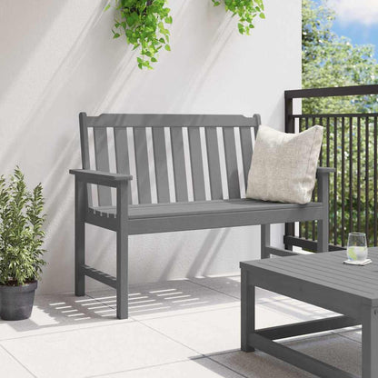 Gartenbank mit Kissen Hellgrau 120 x 59 x 88cm Plastik