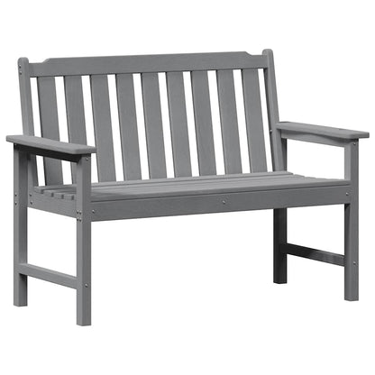Gartenbank mit Kissen Hellgrau 120 x 59 x 88cm Plastik