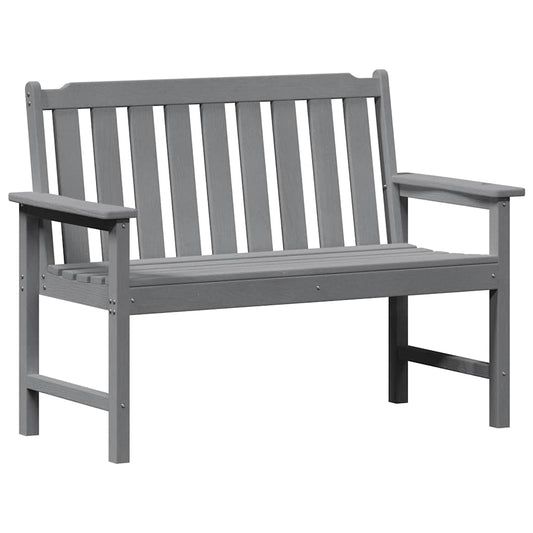 Gartenbank mit Kissen Hellgrau 120 x 59 x 88cm Plastik