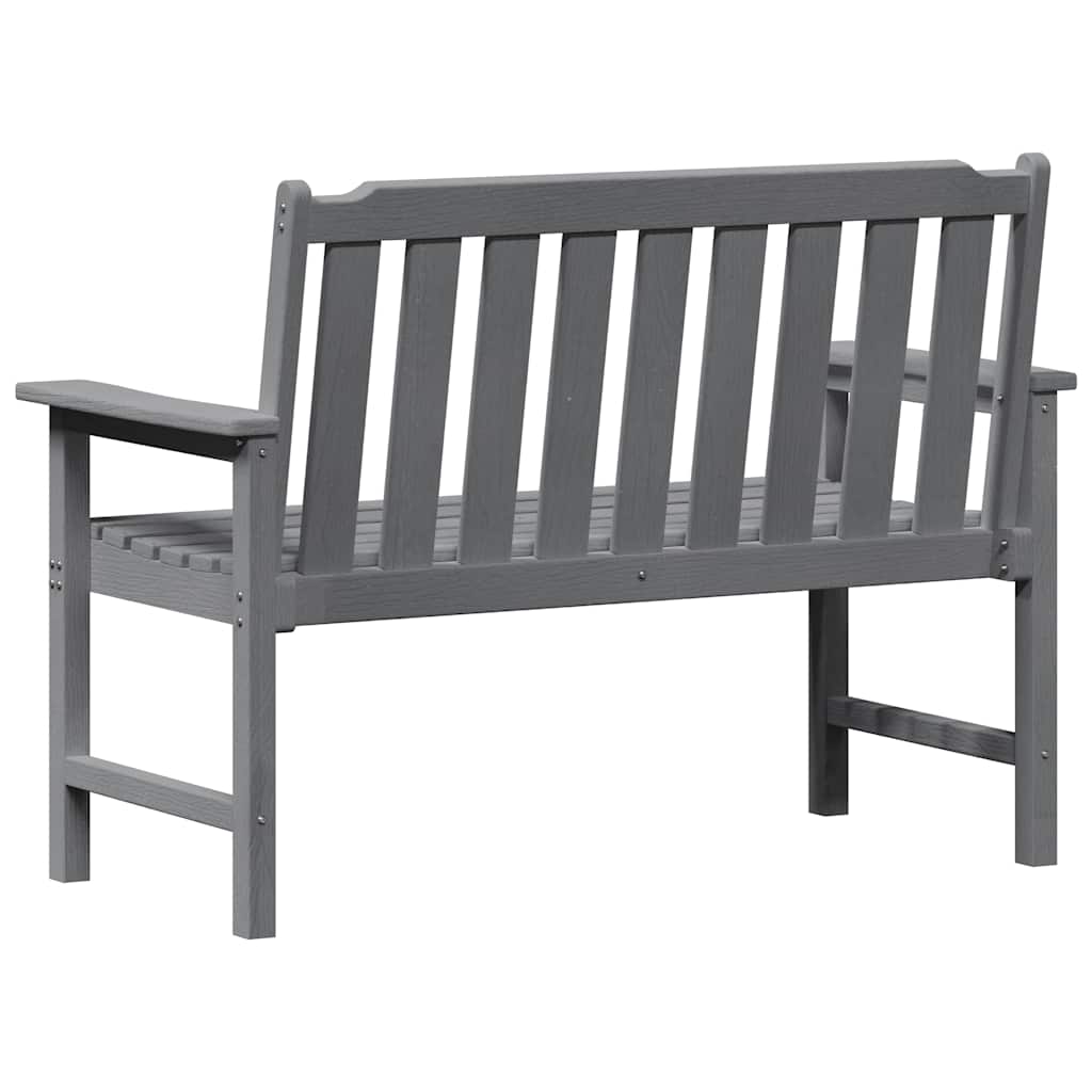 Gartenbank mit Kissen Hellgrau 120 x 59 x 88cm Plastik