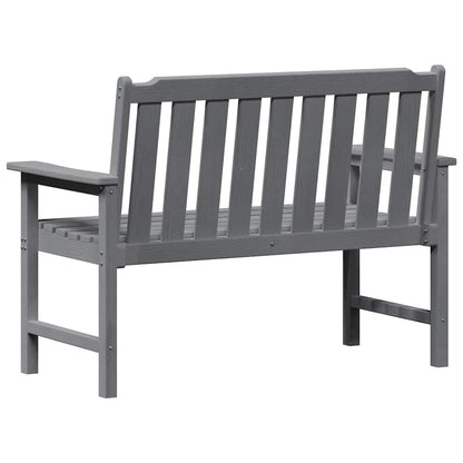 Gartenbank mit Kissen Hellgrau 120 x 59 x 88cm Plastik