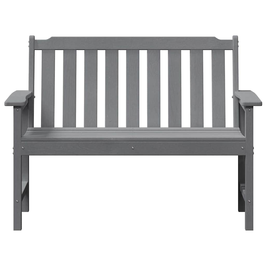 Gartenbank mit Kissen Hellgrau 120 x 59 x 88cm Plastik