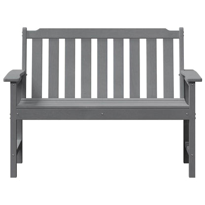Gartenbank mit Kissen Hellgrau 120 x 59 x 88cm Plastik
