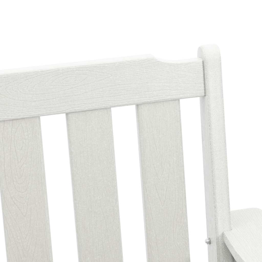 Garten-Essstuhl 2 pcs Weiß 65.5 x 59 x 88cm Plastik