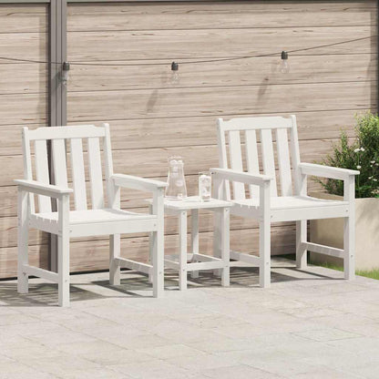 Garten-Essstuhl 2 pcs Weiß 65.5 x 59 x 88cm Plastik