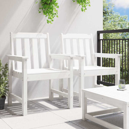 Garten-Essstuhl 2 pcs Weiß 65.5 x 59 x 88cm Plastik